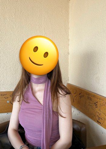 Gül kurusu/pembe Drapeli Kadın fularlı bluz