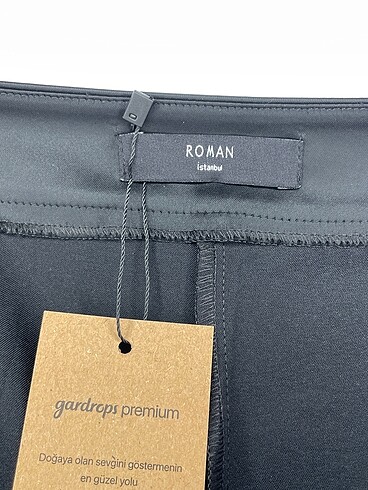 38 Beden siyah Renk Roman Marka Kumaş Pantolon %70 İndirimli.