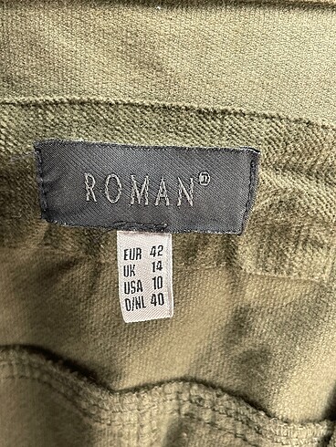 42 Beden yeşil Renk Roman Marka Ceket %70 İndirimli.
