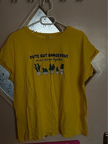 Defacto sarı kadın Tshirt