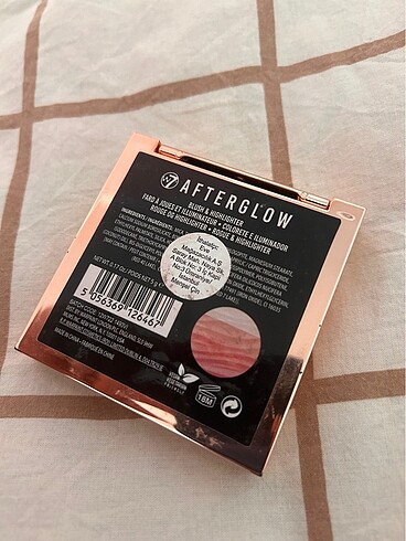 Beden Renk W7 AFTERGLOW blush and highlighter /Aydınlatıcı