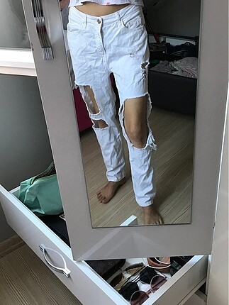 38 Beden beyaz Renk Beyaz mor jean