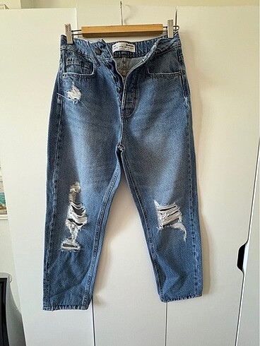 Stradivarius 36 beden mom jean pantolon