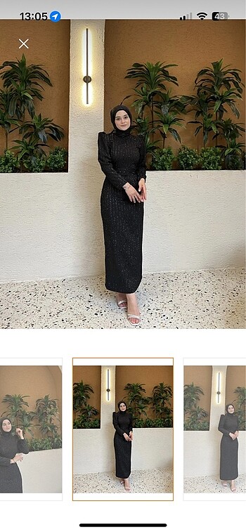 Diğer Tesettür siyah elbise