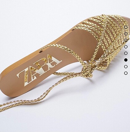 37 Beden altın Renk Zara sandalet