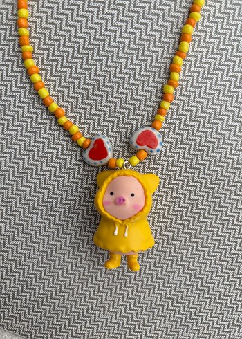 Accessorize Uzun Sarı Boncuklu Bohem Kolye (el yapımı) 