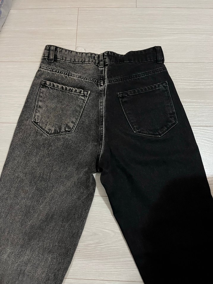 Çift renk Street Style Kadın Denim Pantolon - Görsel 2