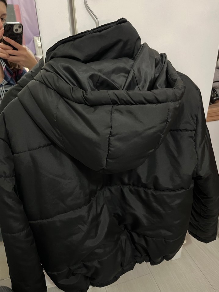 Siyah Kadın Kışlık Kapitone Mont - Görsel 5