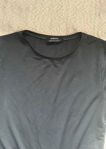 Gri Kısa Kollu Kadın Tişört - Görsel 2