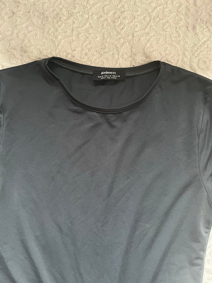 Gri Kısa Kollu Kadın Tişört - Görsel 2