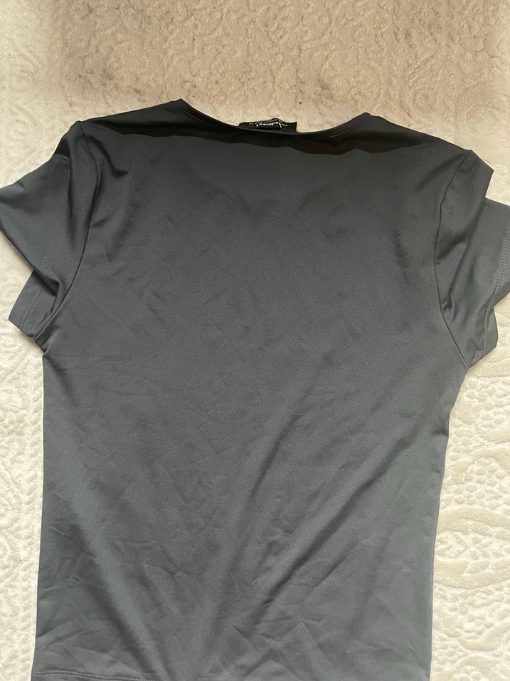 Gri Kısa Kollu Kadın Tişört - Görsel 3