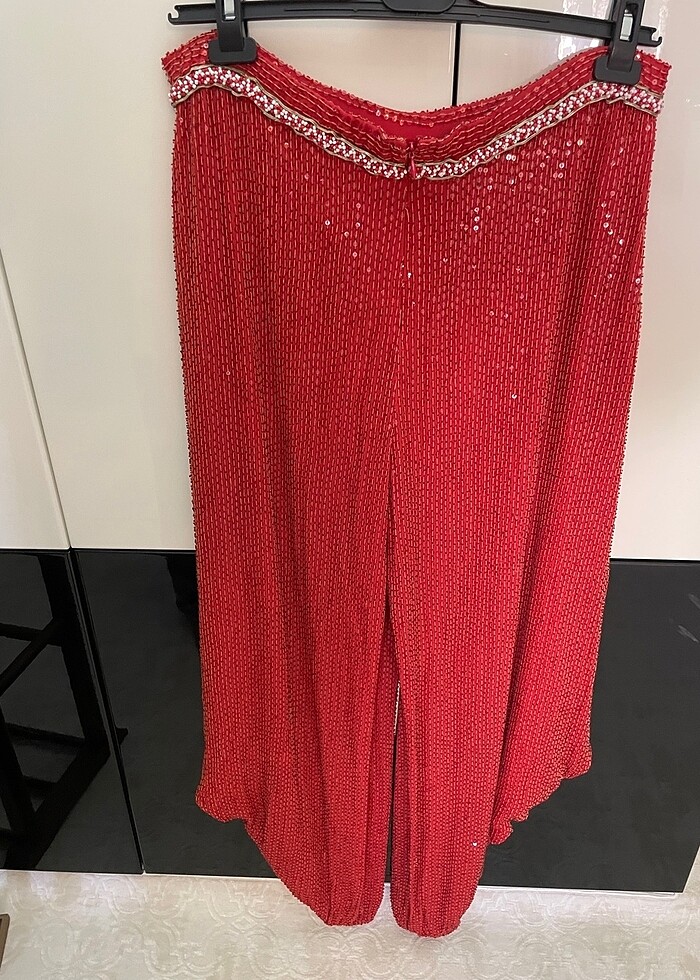 İŞLEMELİ (BONCUK/PUL) ŞALVAR - Görsel 3