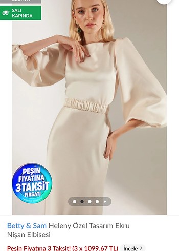 Zara Betty & Sam Heleny Ekru Nişan Elbisesi