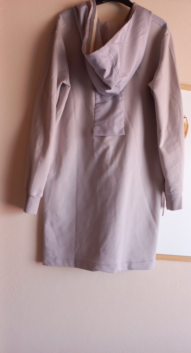 gri renk yağmurluk - Görsel 5