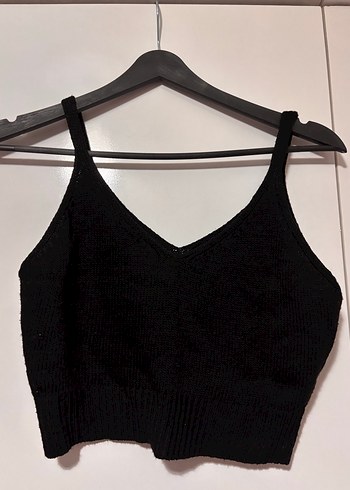 Kısa Siyah Örgü Kadın Kazak ikili takım - Görsel 2