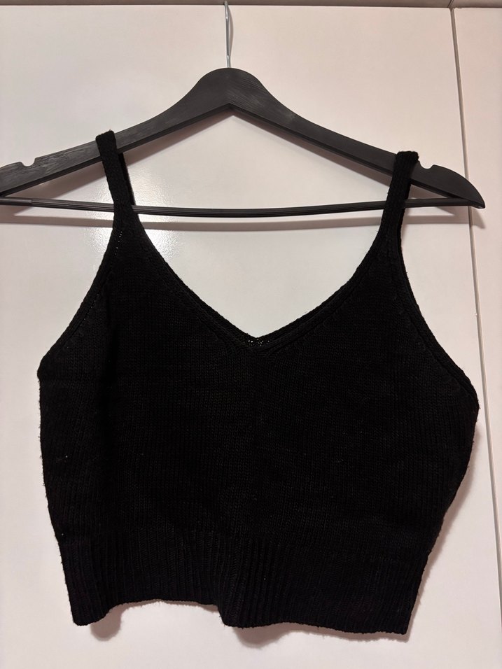 Kısa Siyah Örgü Kadın Kazak ikili takım - Görsel 2