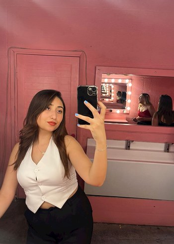 Düğmeli Beyaz Mini V Yaka Kadın Yelek - Görsel 4