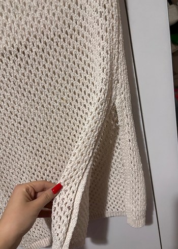 Bej Örgü Uzun Etek - Görsel 2