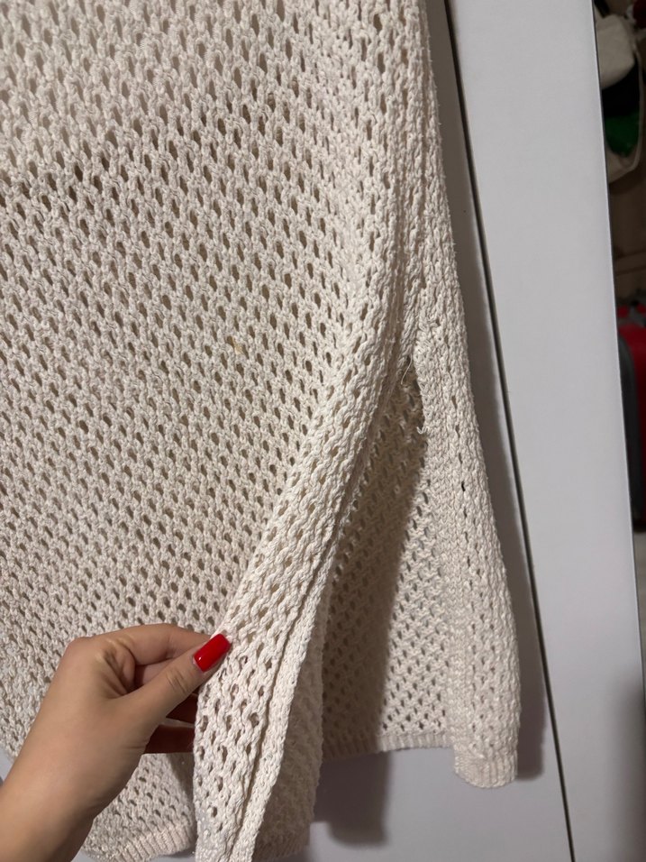 Bej Örgü Uzun Etek - Görsel 2