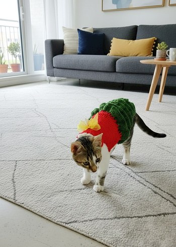 Renkli Kedi Kıyafeti - Görsel 2