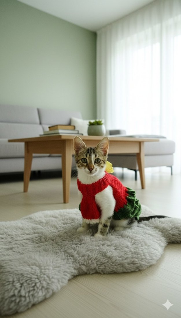 Renkli Kedi Kıyafeti - Görsel 4