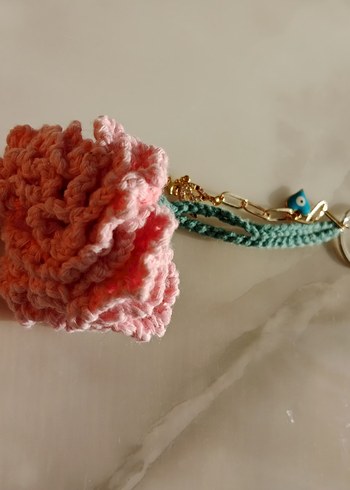 Renkli Püsküllü Bohem Kadın Anahtarlık - Görsel 2