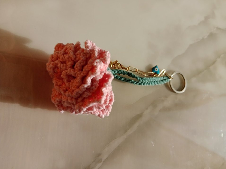 Renkli Püsküllü Bohem Kadın Anahtarlık - Görsel 2