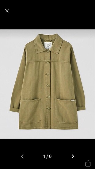 Pull Bear Yeşil Worker Ceket