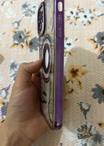 Koyu Mor Bohem Fermuarlı Telefon Kılıfı - Görsel 2