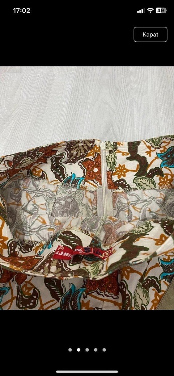 Nakışlı Kemerli Bohem Mini Etek - Görsel 2