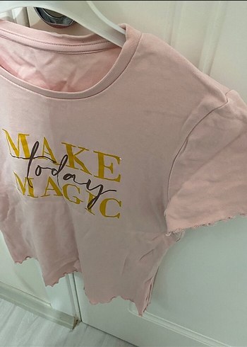 Kız Çocuk Pembe Fırfırlı Tişört - Görsel 4