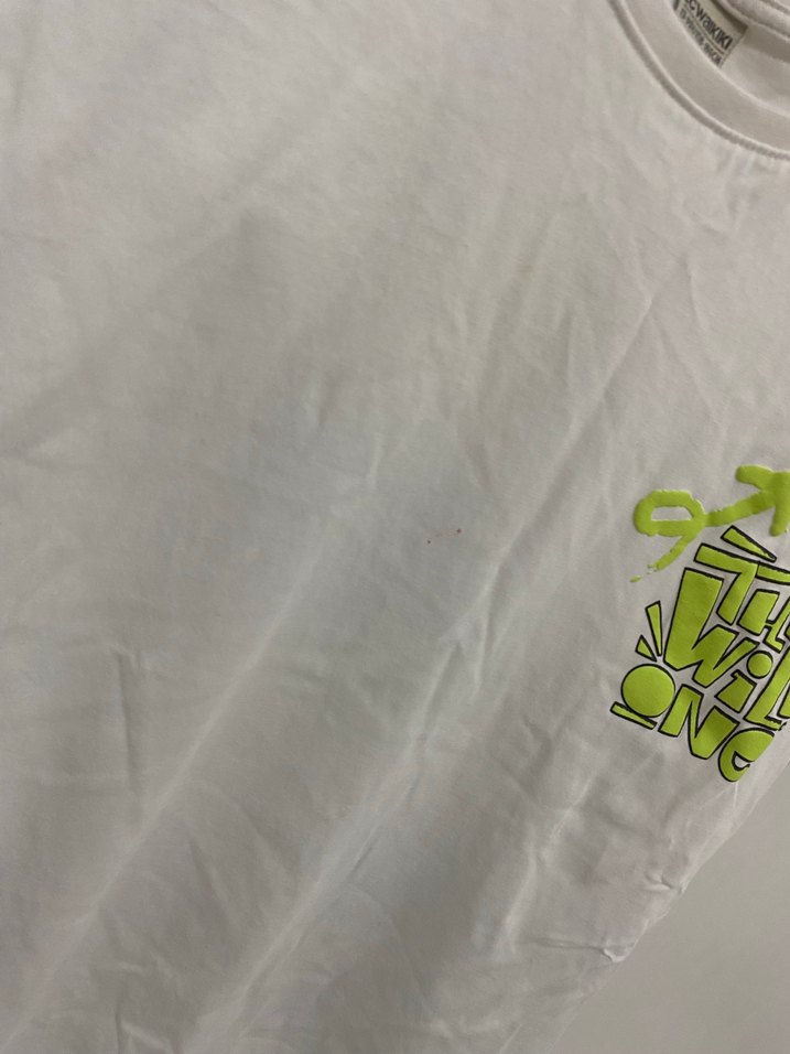 Beyaz Baskılı Kadın Kısa Kollu Tişört - Görsel 5