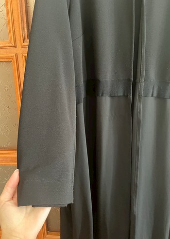 Uzun Siyah Kadın hırka - Görsel 5