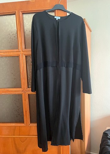 Uzun Siyah Kadın hırka - Görsel 2