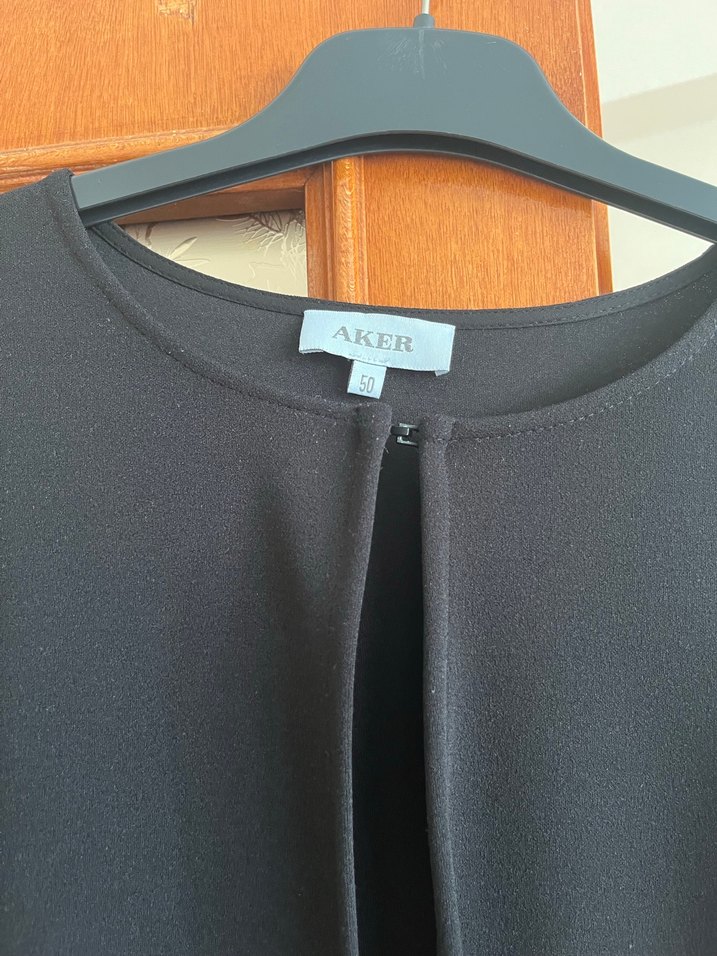 Uzun Siyah Kadın hırka - Görsel 4