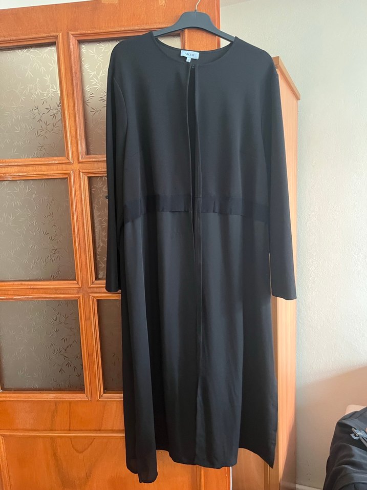 Uzun Siyah Kadın hırka - Görsel 3