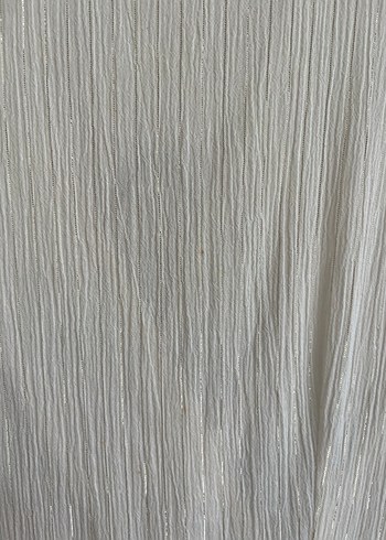 Simli beyaz yazlık elbise - Görsel 4