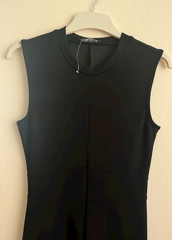 Siyah Kolsuz Uzun Elbise - Görsel 4