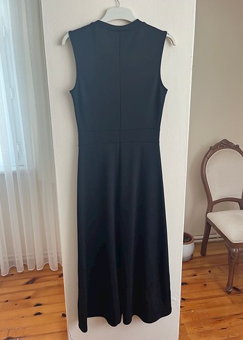 Siyah Kolsuz Uzun Elbise - Görsel 5