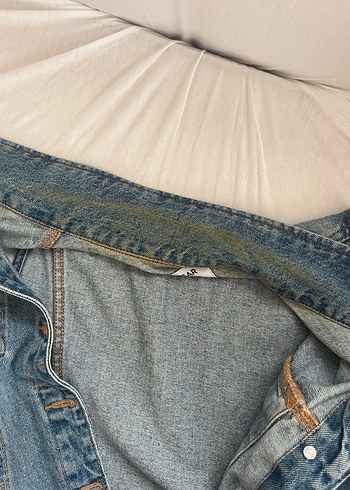 Düğmeli Kolsuz Mavi Kot Ceket - Görsel 5