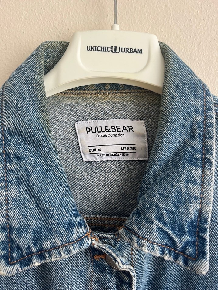 Düğmeli Kolsuz Mavi Kot Ceket - Görsel 2