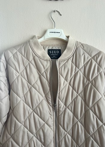 Bej Kadın Kapitone Midi Ceket - Görsel 4