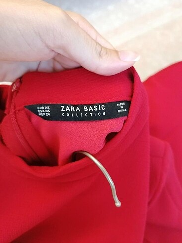 xs Beden Zara kırmızı elbise