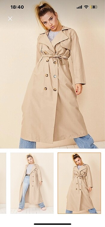 m Beden ten rengi Renk Trenchcoat