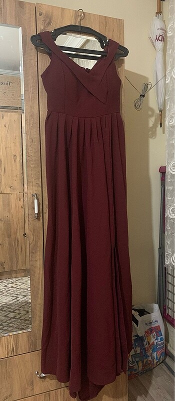 Bordo renk abiye