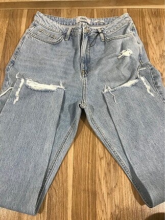 Mom jean kot pantolon