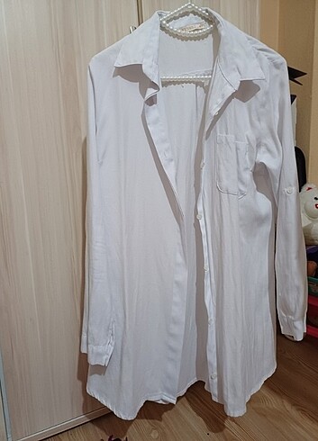 Sıfır beyaz tunik gömlek 