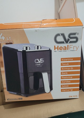 CVS HealFry 4L Kapasiteli Siyah Fritöz hiç kullanılmadı 0 ürün