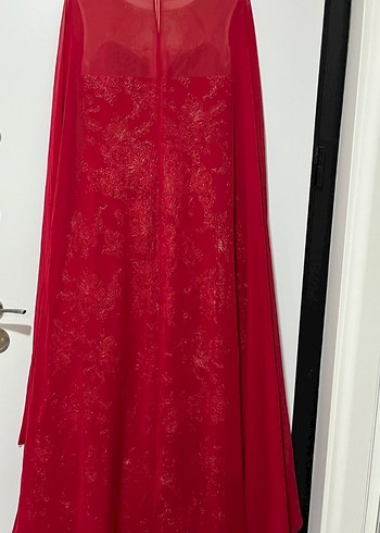 Bordo Uzun Straplez Hint Kına Elbisesi - Görsel 2