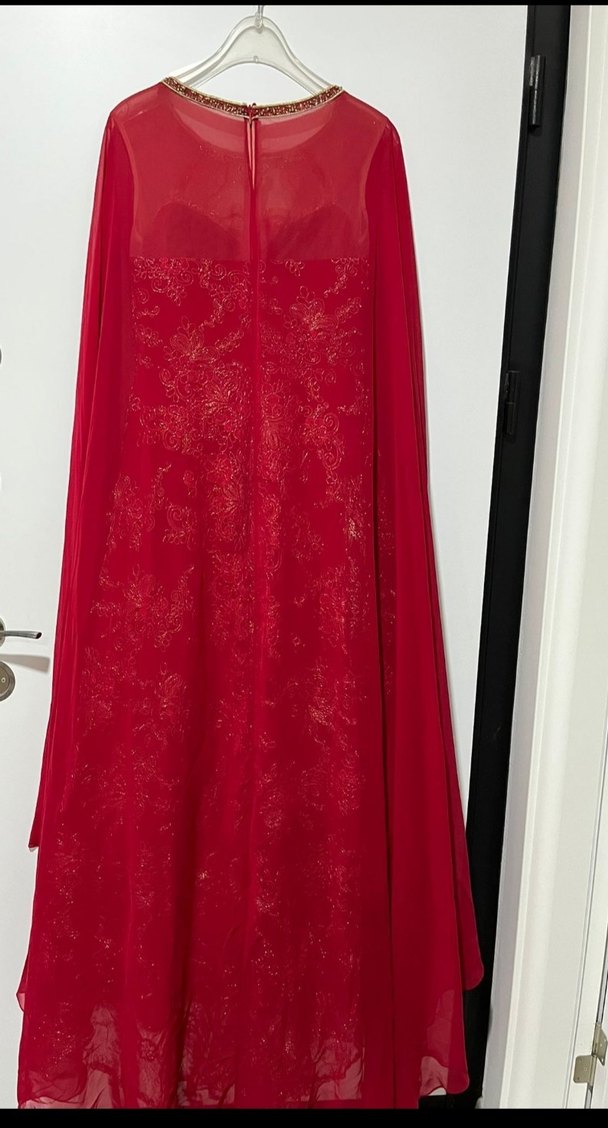 Bordo Uzun Straplez Hint Kına Elbisesi - Görsel 2